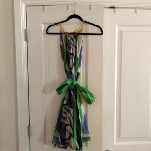 Flirty silk multi-color dress